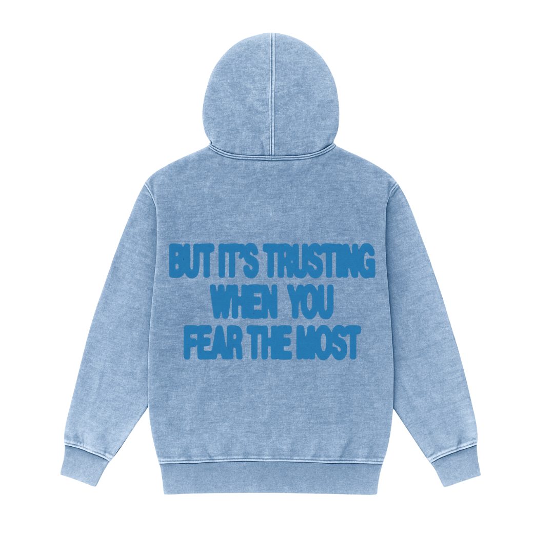 afraid of monsters hoodie Trust>Fear Mineral Wash Hoodie – Threaded Blessings