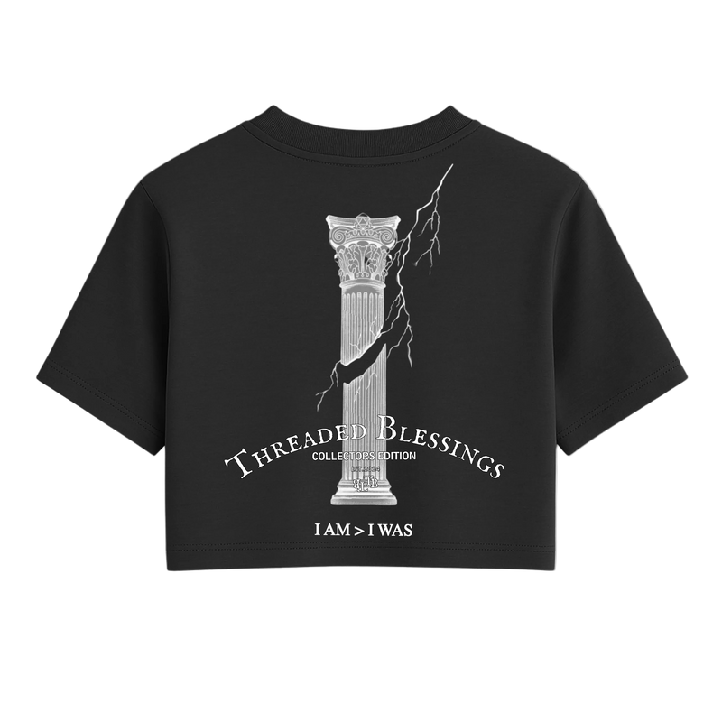 Threaded Blessings - I AM > I WAS Crop Tee