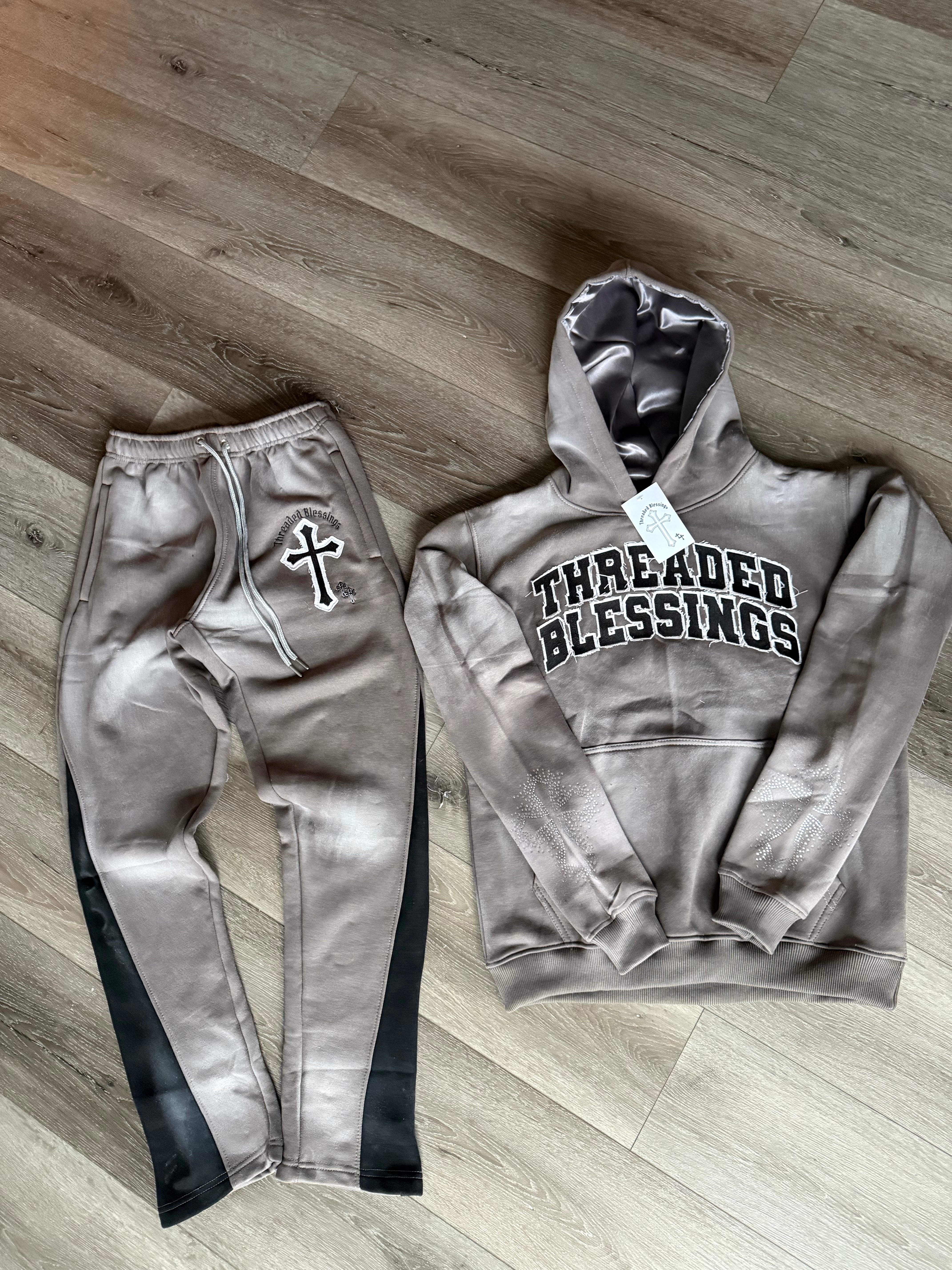 “Highly Favored” Gray Flared Sweatpants