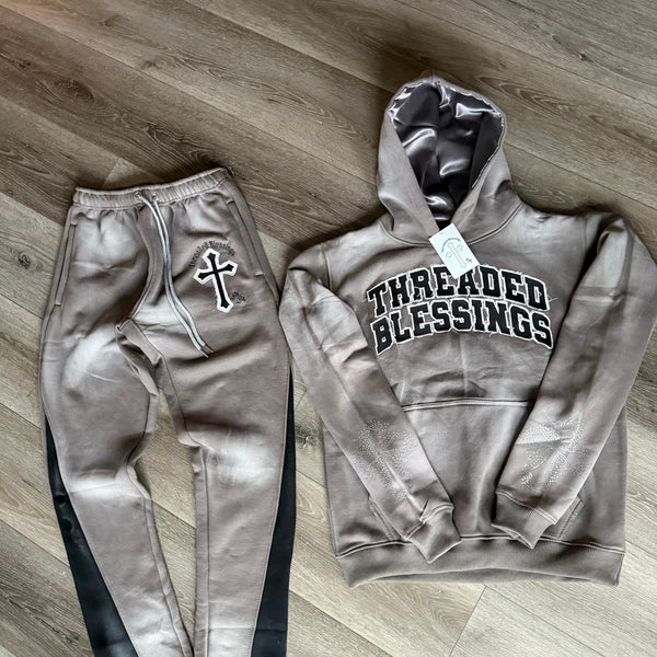 “Highly Favored” Gray Flared Sweatpants