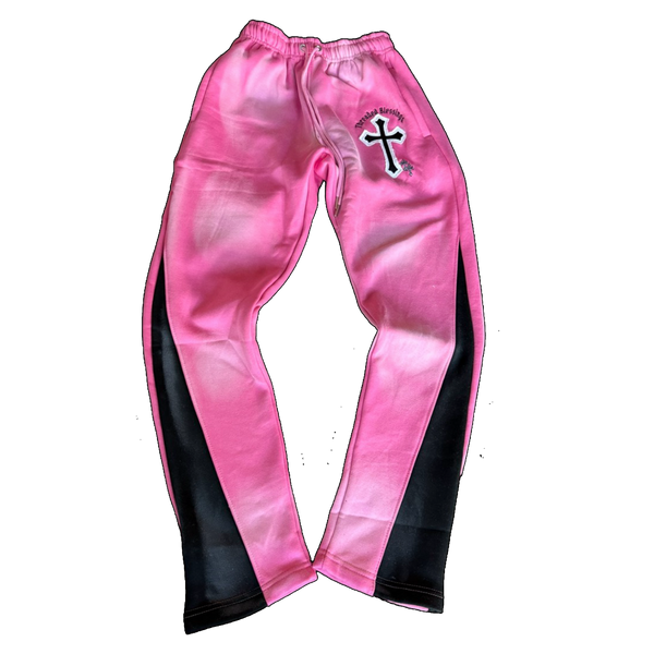 “Highly Favored” Pink Flared Sweatpants
