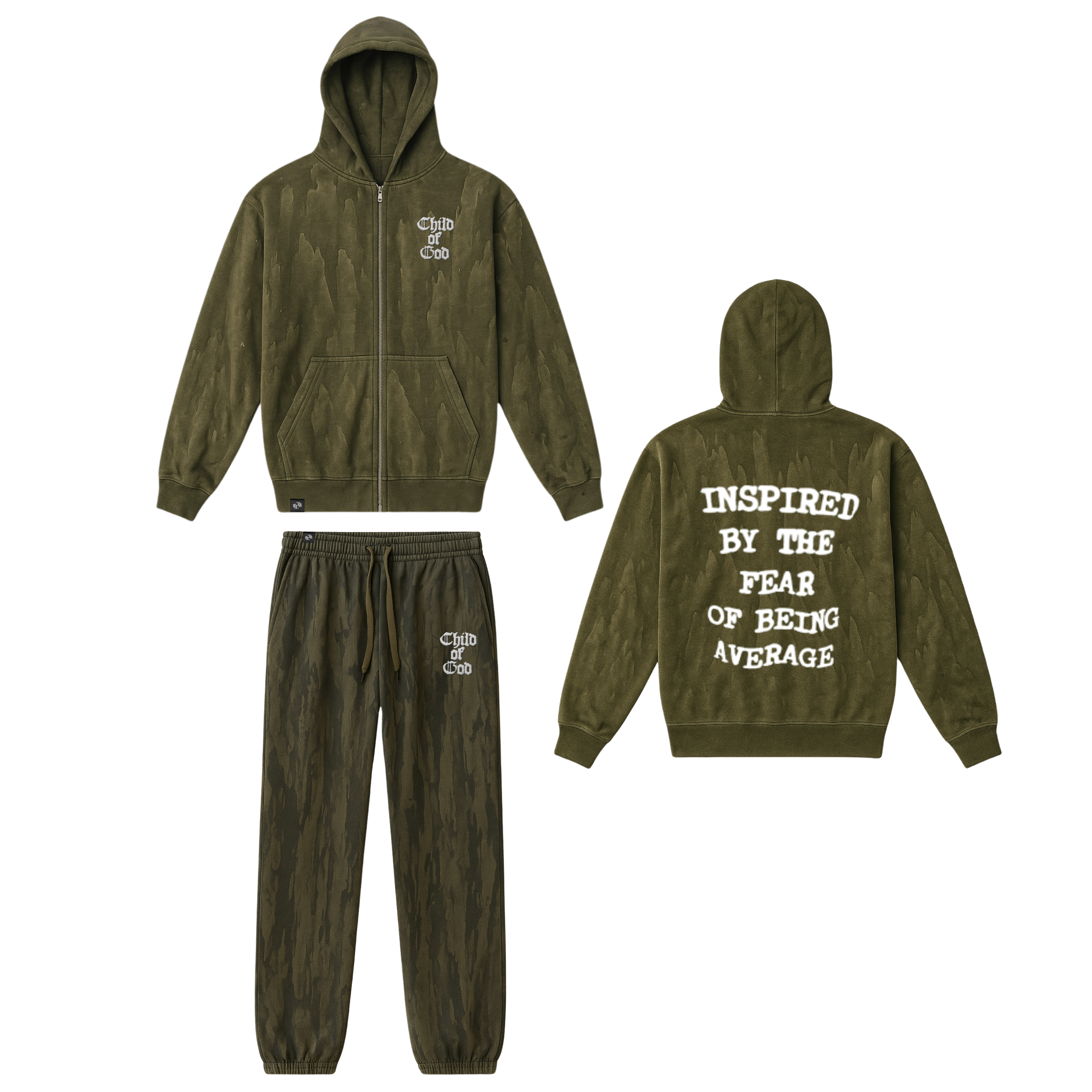 TB Camo - Drip Dye Luxury Zip Up Set