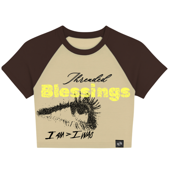 Threaded Blessings - I Am > I Was Two Tone Baby Tee