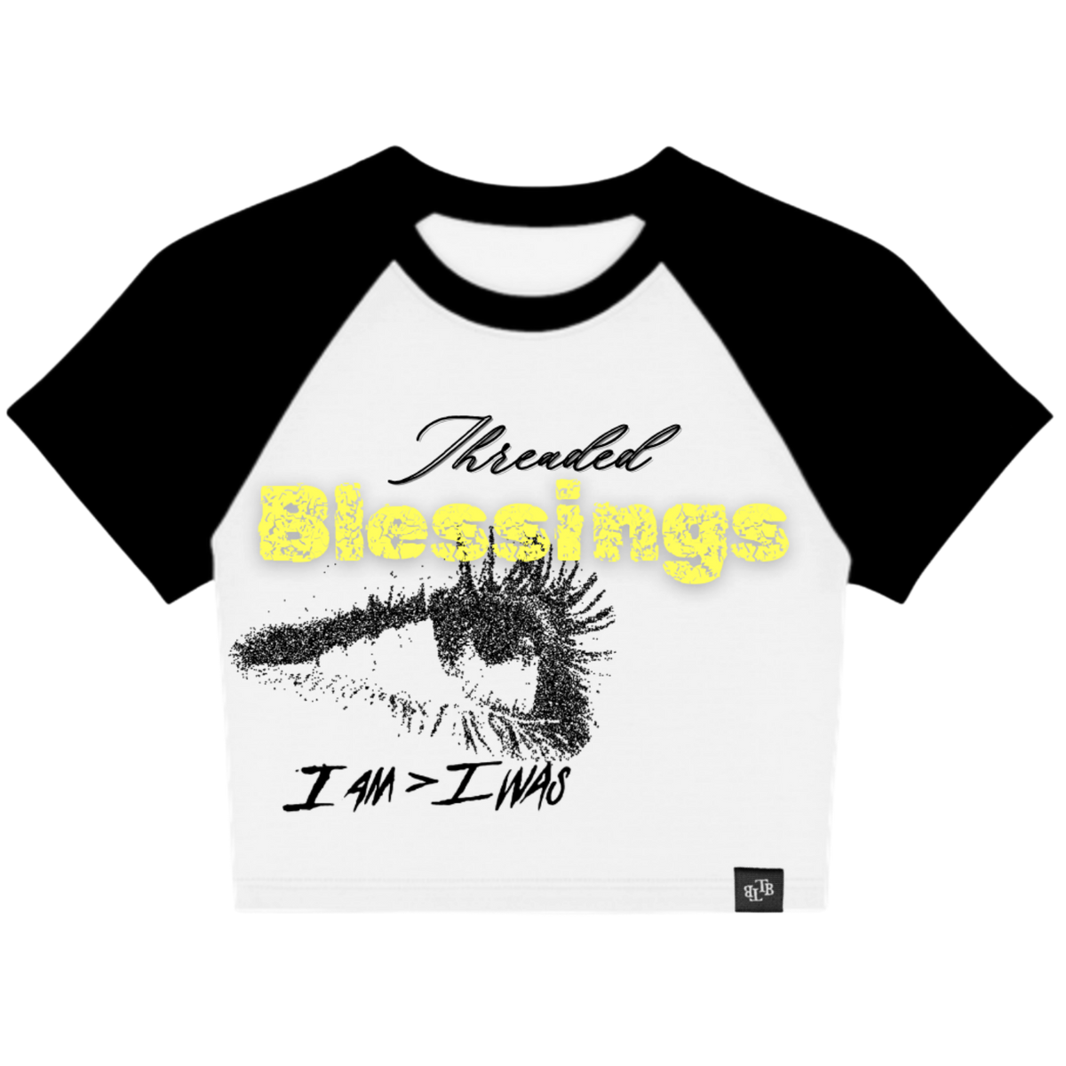 Threaded Blessings - I Am > I Was Two Tone Baby Tee